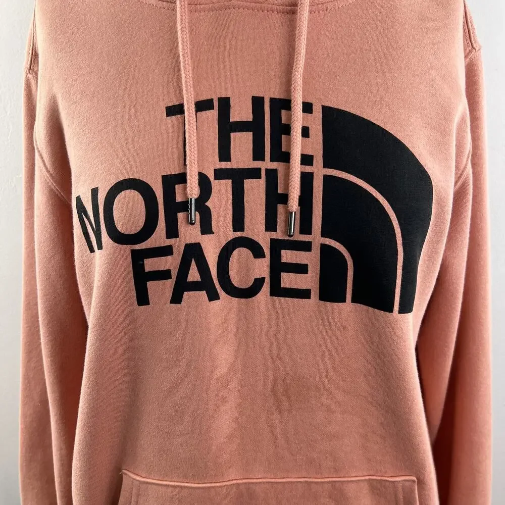 The North Face Men's Pink Hoodie Cotton Graphic Long Sleeve Pullover Size Medium